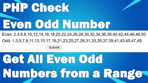php odd even